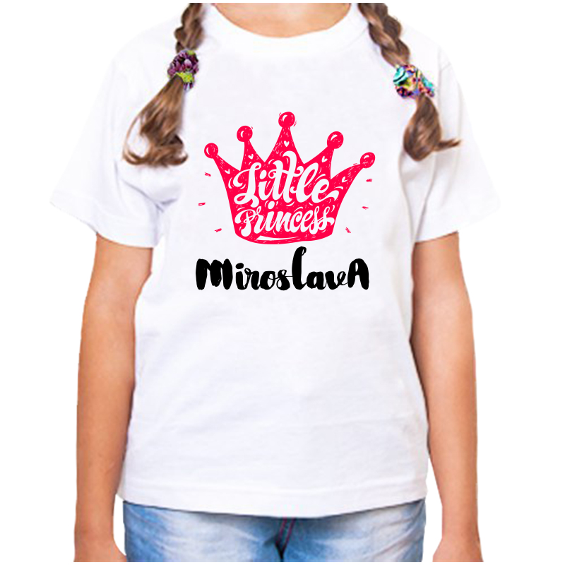 

Футболка девочке белая 38 р-р little princess мирослава, Белый, fdd_little_princess_Miroslava