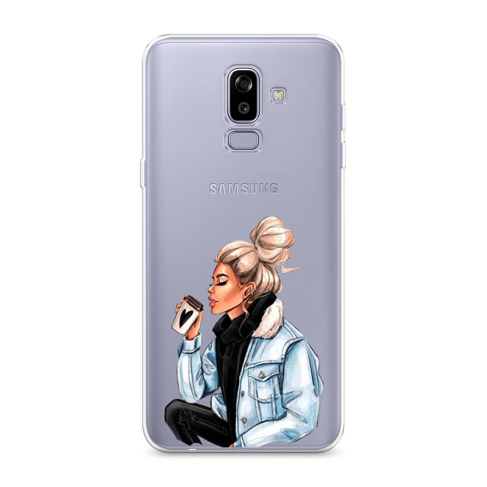 

Чехол Awog на Samsung Galaxy J8 "Cute girl", Коричневый;бежевый, 26550-7