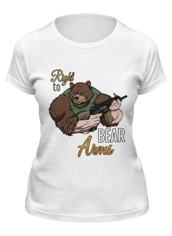 

Футболка мужская Printio Bear arms белая M, Белый, Bear arms