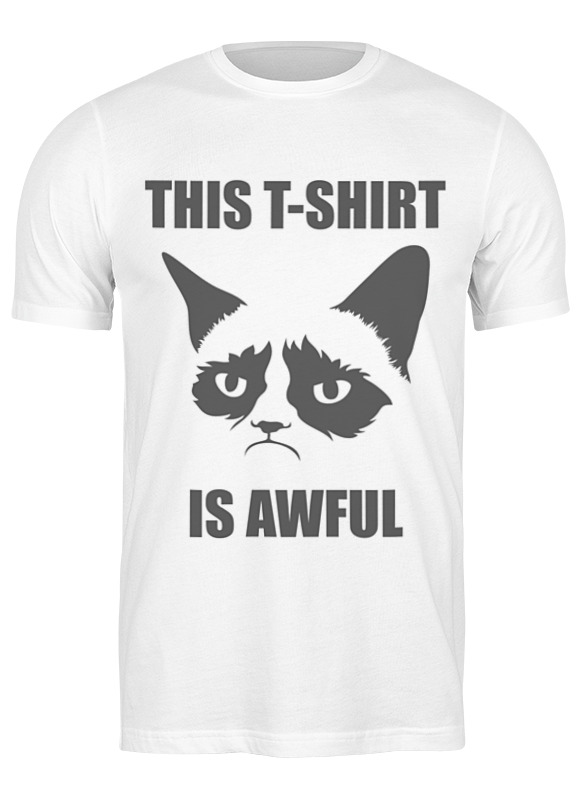 

Футболка мужская Printio Grumpy cat белая M, Белый, Grumpy cat
