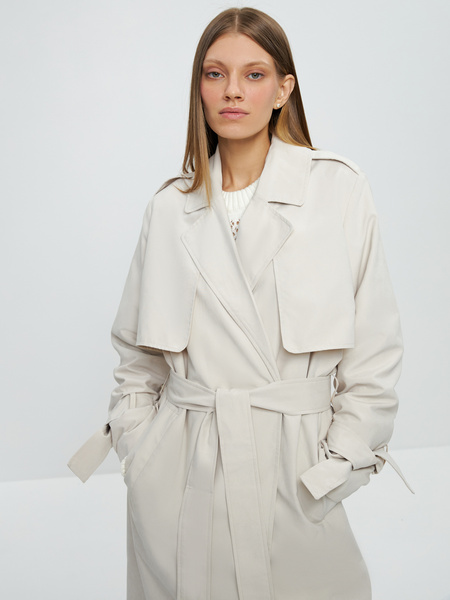 

Плащ женский ZARINA 3224427127 белый 2XL, 3224427127
