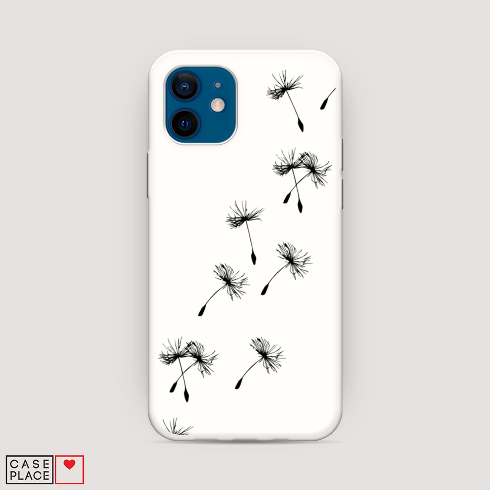 

Матовый силиконовый чехол "Летящие одуванчики" на Apple iPhone 12, 12557-1