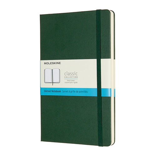 

Блокнот Moleskine Classic, 240стр, пунктир, твердая обложка, зеленый [qp066k15]