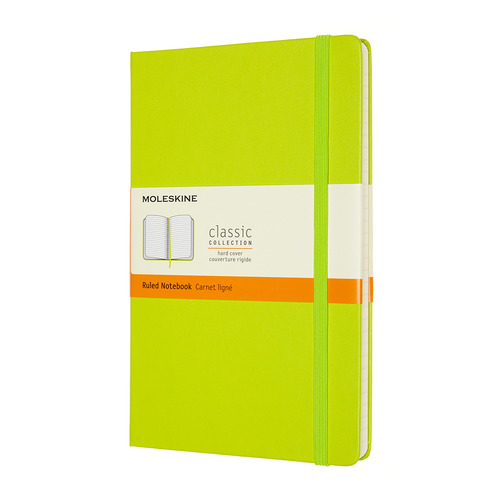 

Блокнот Moleskine Classic, 240стр, в линейку, твердая обложка, лайм [qp060c2]