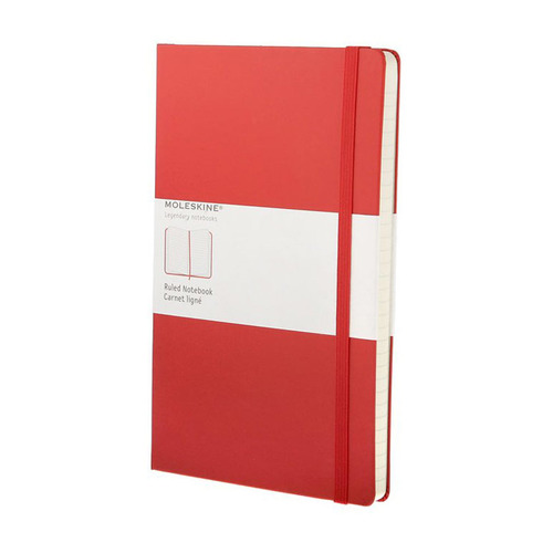 

Блокнот Moleskine Classic, 240стр, в линейку, твердая обложка, красный [qp060r]