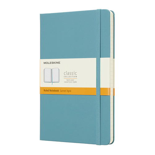 

Блокнот Moleskine Classic, 240стр, в линейку, твердая обложка, голубой [qp060b35]