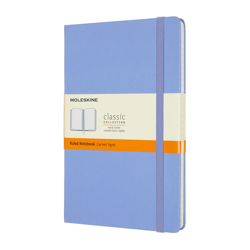 

Блокнот MOLESKINE Classic, 240стр, в линейку, твердая обложка, голубая гортензия [qp06
