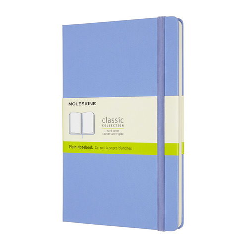 

Блокнот MOLESKINE Classic, 240стр, без разлиновки, твердая обложка, голубая гортензия
