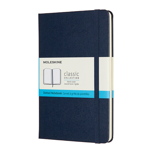

Блокнот Moleskine Classic, 208стр, пунктир, твердая обложка, синий [qp053b20]
