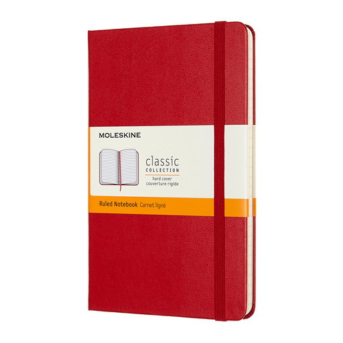 

Блокнот Moleskine Classic 208стр в линейку твердая обложка красный [qp050f2]