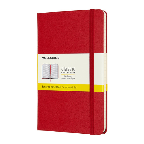 

Блокнот Moleskine Classic, 208стр, в клеточку, твердая обложка, красный [qp051f2]