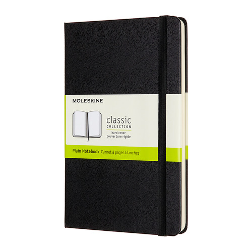 

Блокнот Moleskine Classic 208стр без разлиновки твердая обложка черный [qp052]