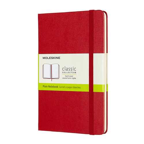 

Блокнот Moleskine Classic, 208стр, без разлиновки, твердая обложка, красный [qp052f2]