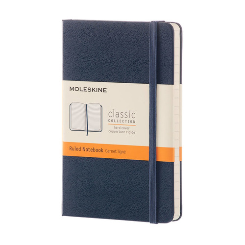 

Блокнот Moleskine CLASSIC, 192стр, в линейку, твердая обложка, синий сапфир [mm710b20]
