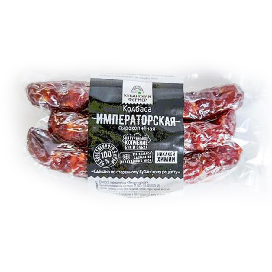 

Колбаса сырокопченая Кубанский Фермер Императорская, 200-250 г