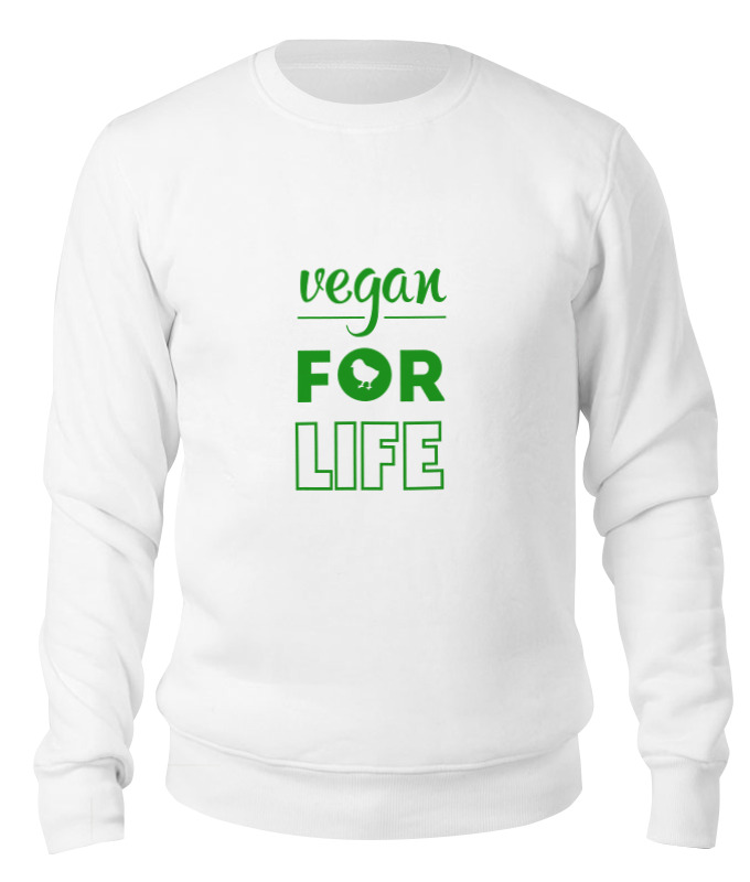 

Свитшот унисекс Printio Vegan for life белый S, Vegan for life