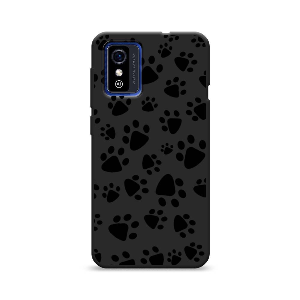 

Чехол Awog на ZTE Blade L9 / ЗТЕ Блэйд L9 "Лапки черные", Разноцветный, 135252-1