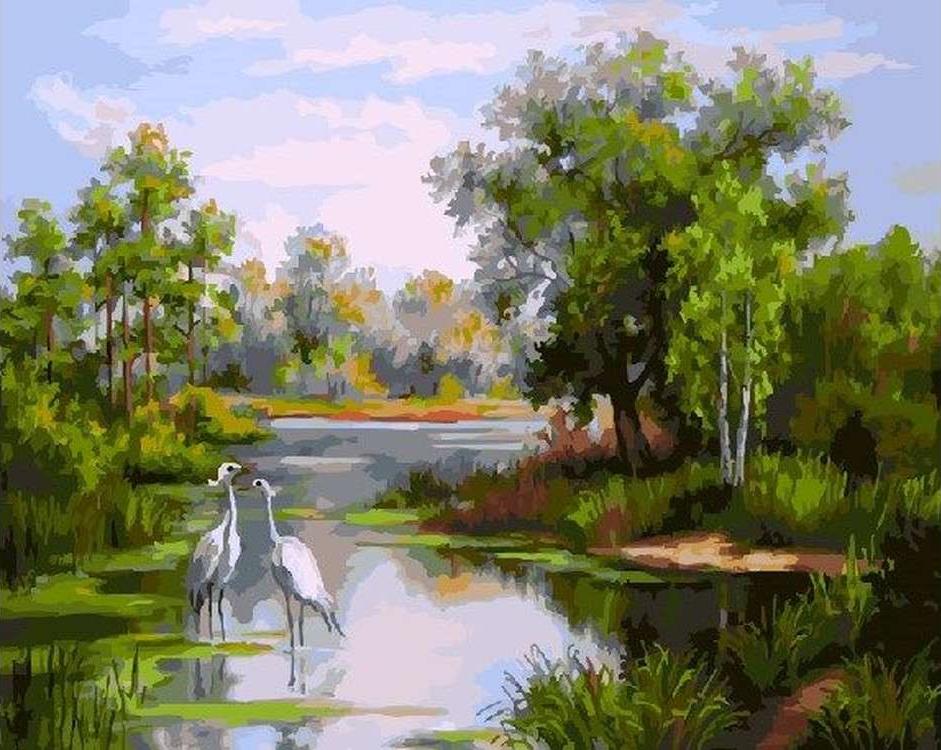 

Картина по номерам Paintboy Журавли, 40x50 см, Журавли