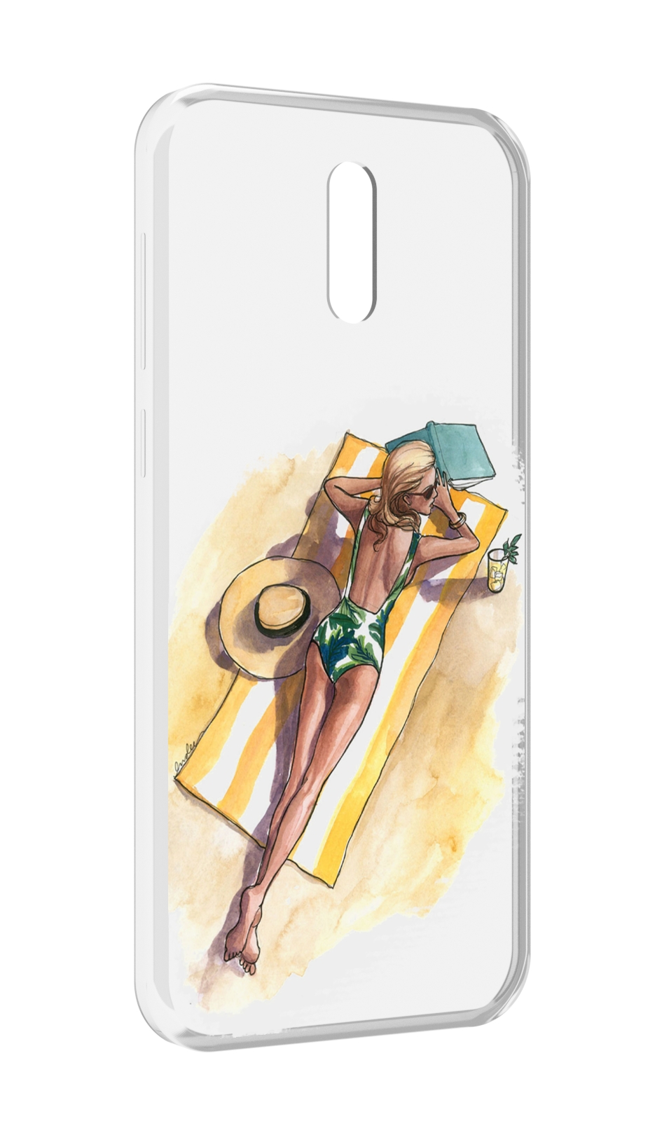 

Чехол MyPads девушка на пляже женский для Alcatel 3L (2019), Прозрачный, Tocco