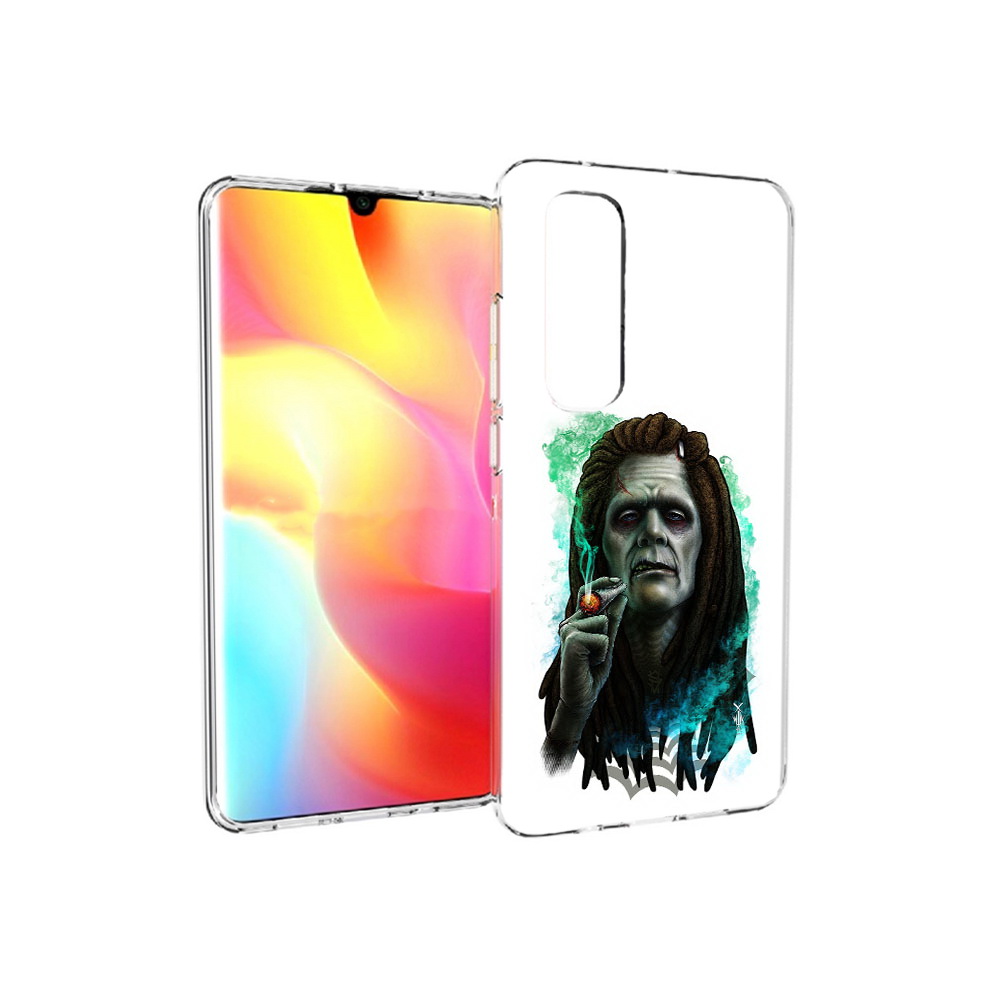 

Чехол MyPads Tocco для Xiaomi Mi Note 10 Lite зеленый мужчина с сигаретой, Прозрачный, Tocco