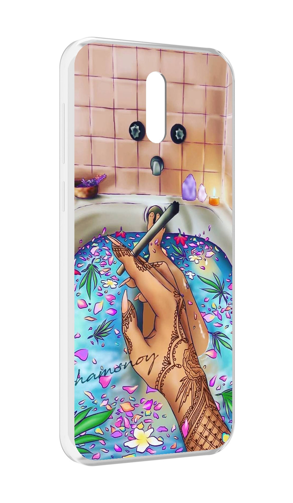 

Чехол MyPads девушка в ванне женский для Alcatel 3L (2019), Прозрачный, Tocco
