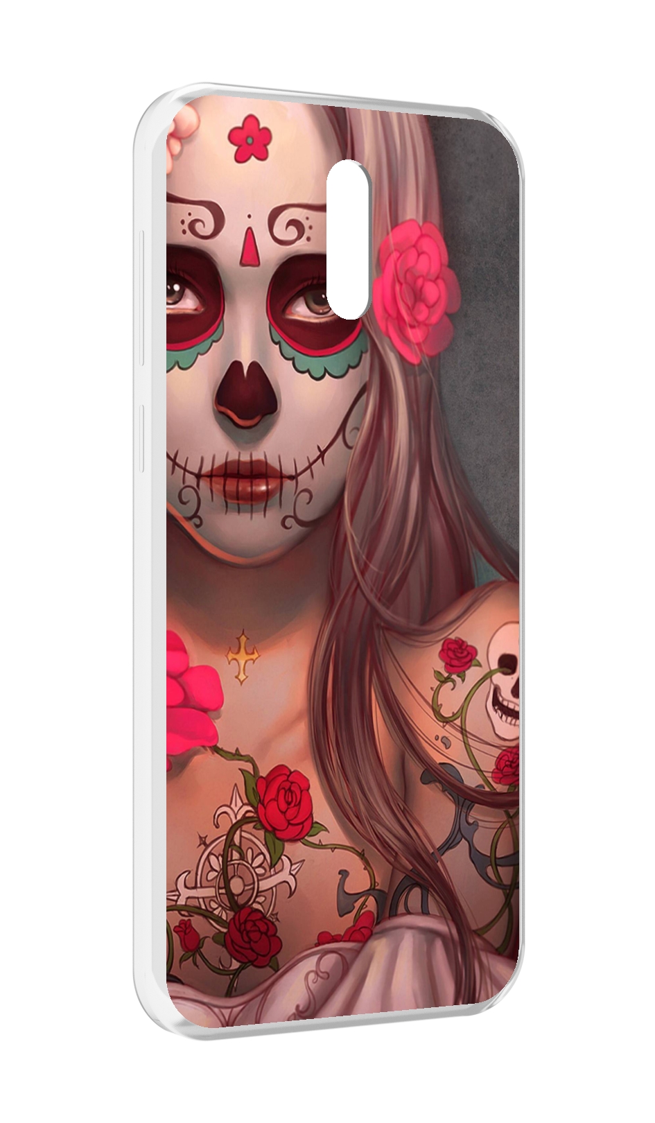 

Чехол MyPads девочка в рисунках для Alcatel 3L (2019), Прозрачный, Tocco