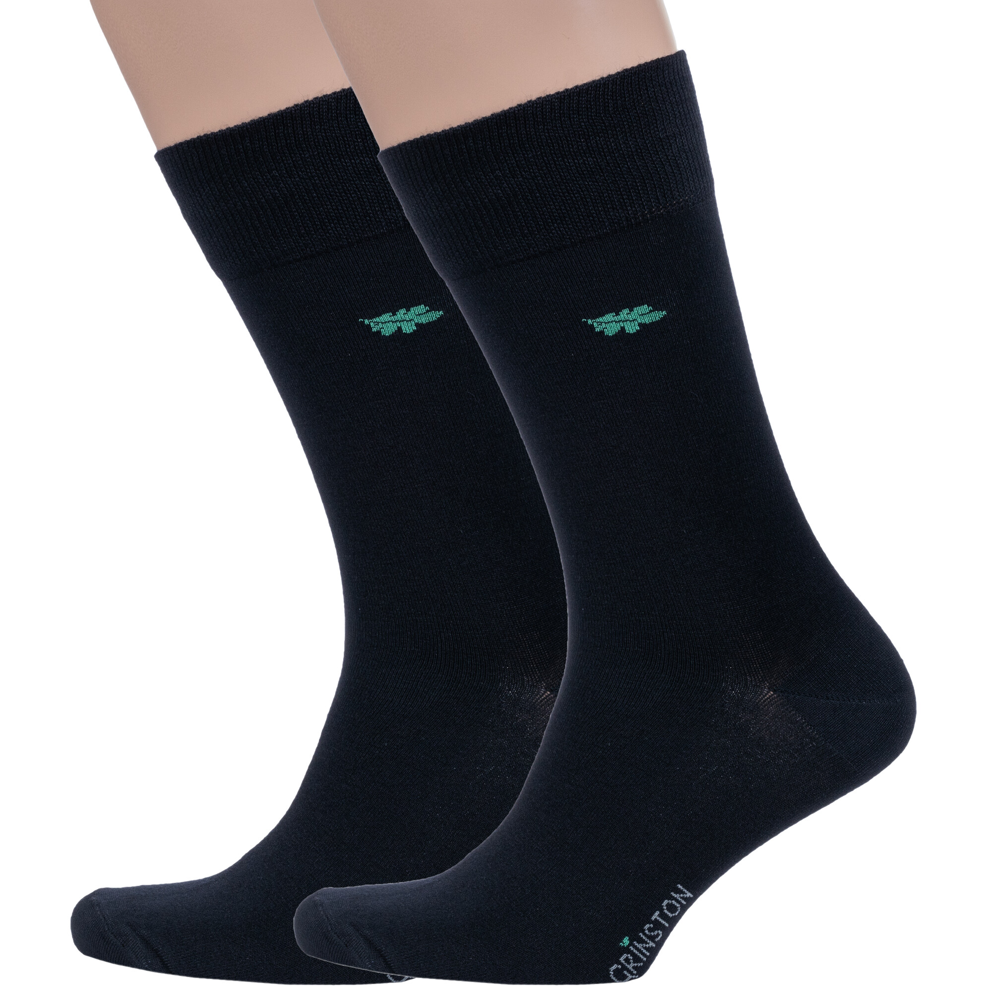 

Комплект носков мужских Grinston socks 2-15D11 черных 25, Черный, 2-15D11