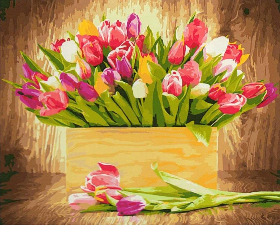 Картина по номерам Paintboy Тюльпаны, 40x50 см