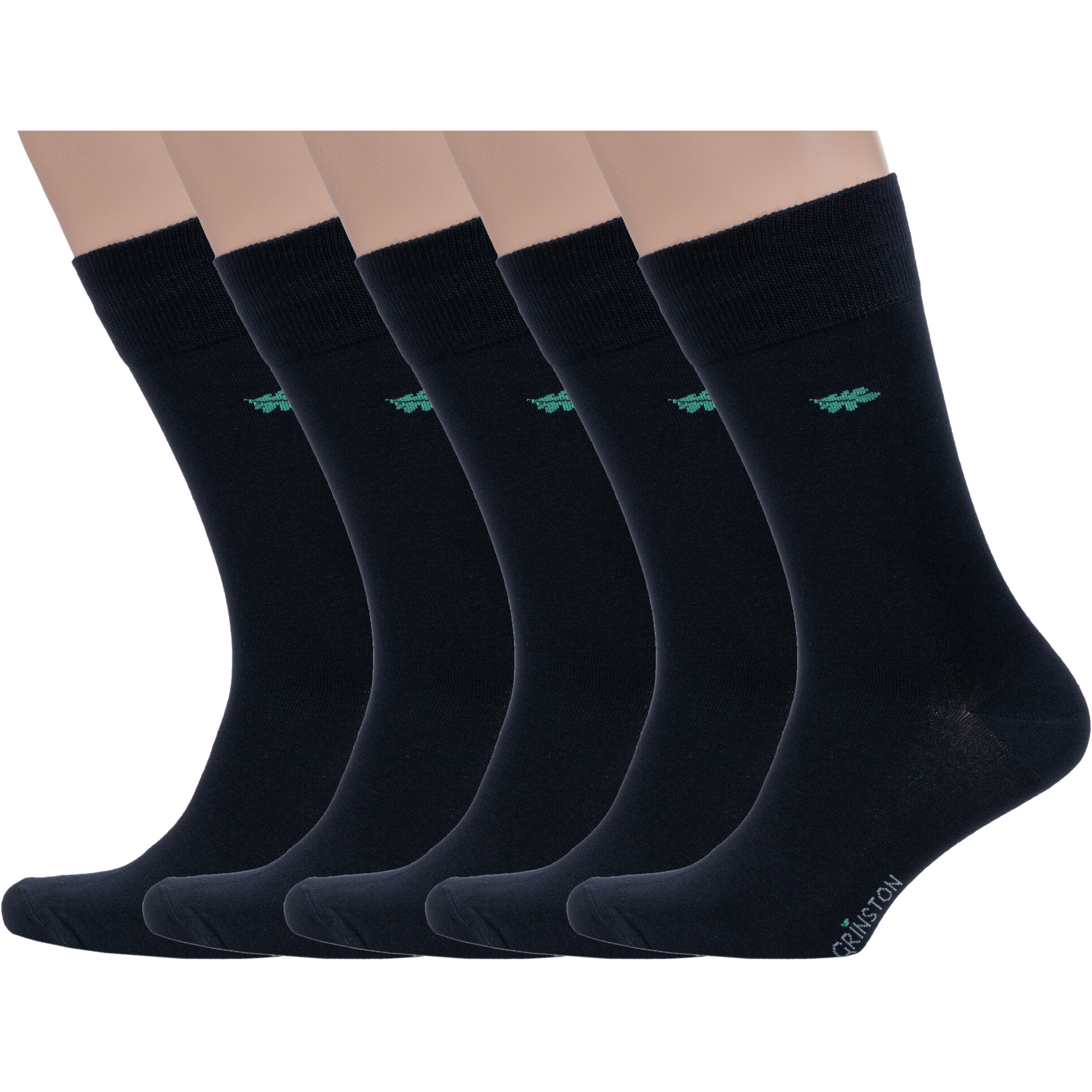 

Комплект носков мужских Grinston socks 5-15D11 черных 25, Черный, 5-15D11