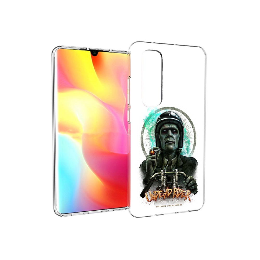 

Чехол MyPads Tocco для Xiaomi Mi Note 10 Lite зеленый мужчина с сигаретой на мотоцикле, Прозрачный, Tocco