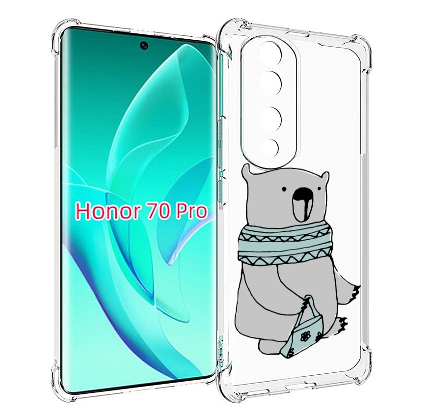 

Чехол MyPads Модный медведь для Honor 70 Pro / 70 Pro Plus, Прозрачный, Tocco