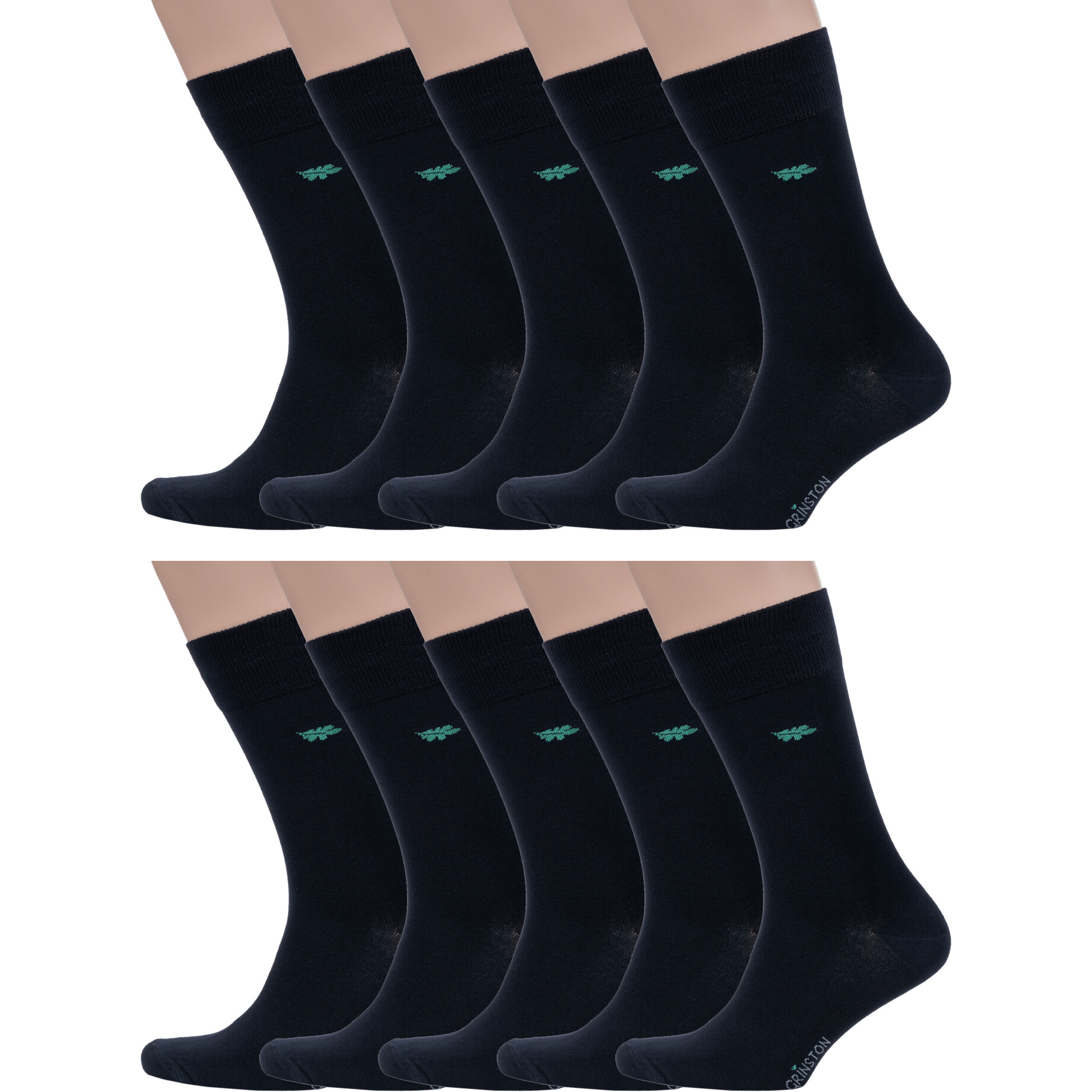 

Комплект носков мужских Grinston socks 10-15D11 черных 27, 10 пар, Черный, 10-15D11