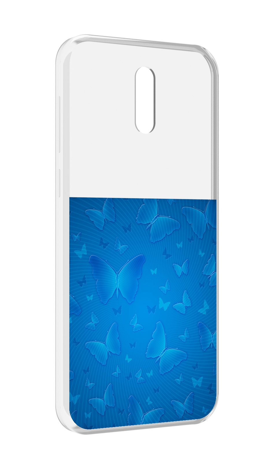 

Чехол MyPads голубые-бабочки для Alcatel 3L (2019), Прозрачный, Tocco