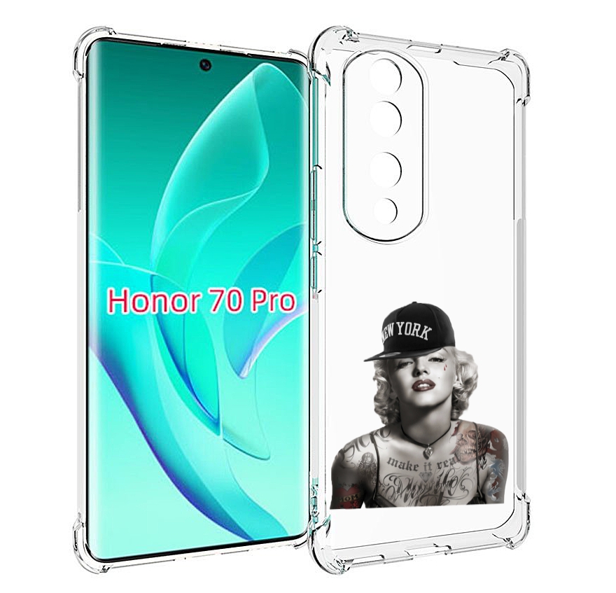 

Чехол MyPads Мерлин Монро с тату женский для Honor 70 Pro / 70 Pro Plus, Прозрачный, Tocco