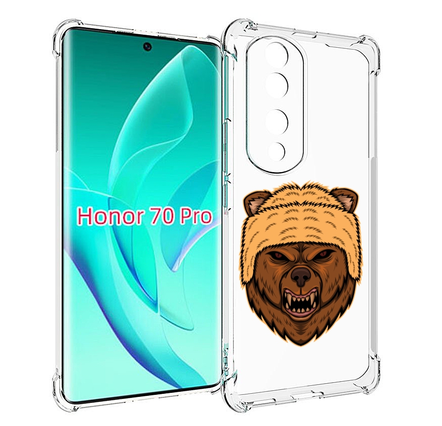 

Чехол MyPads Медведь-в-шапке для Honor 70 Pro / 70 Pro Plus, Прозрачный, Tocco