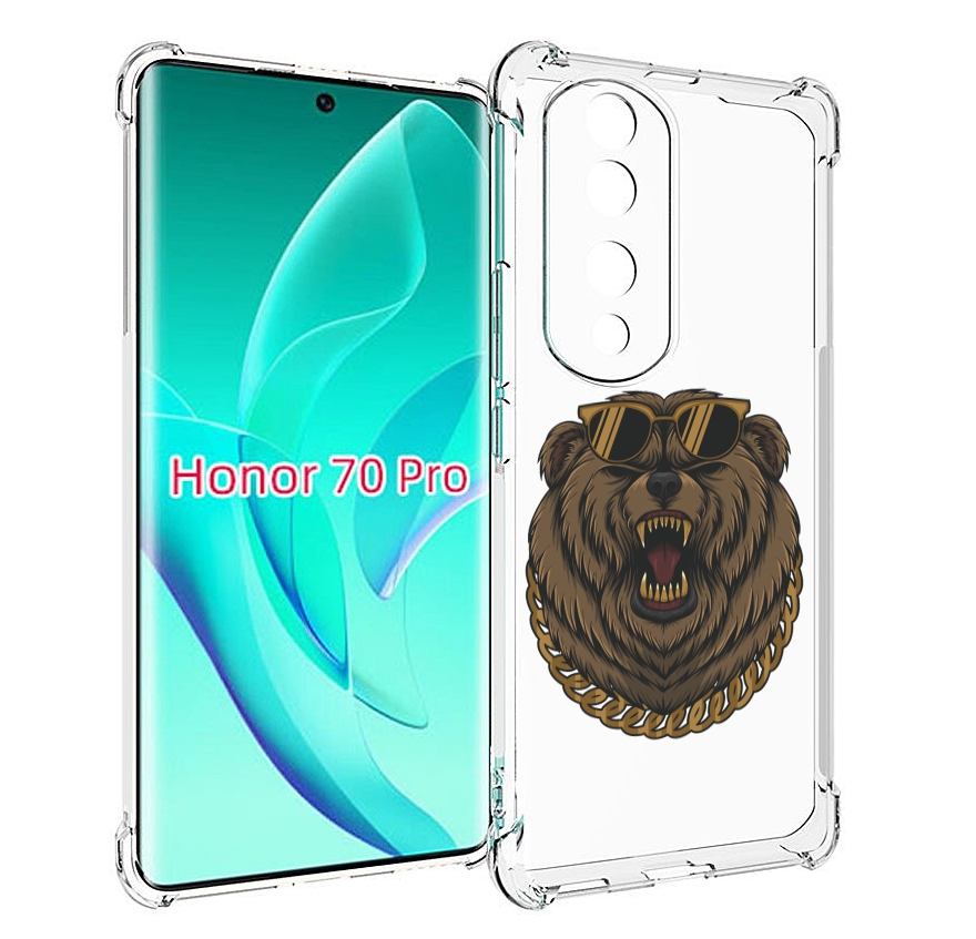 

Чехол MyPads Медведь-в-очках-2 для Honor 70 Pro / 70 Pro Plus, Прозрачный, Tocco