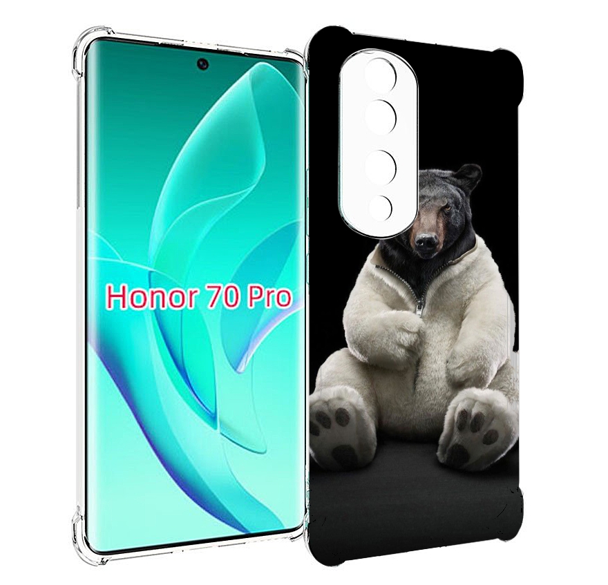 

Чехол MyPads Медведь-бурый-белый для Honor 70 Pro / 70 Pro Plus, Прозрачный, Tocco