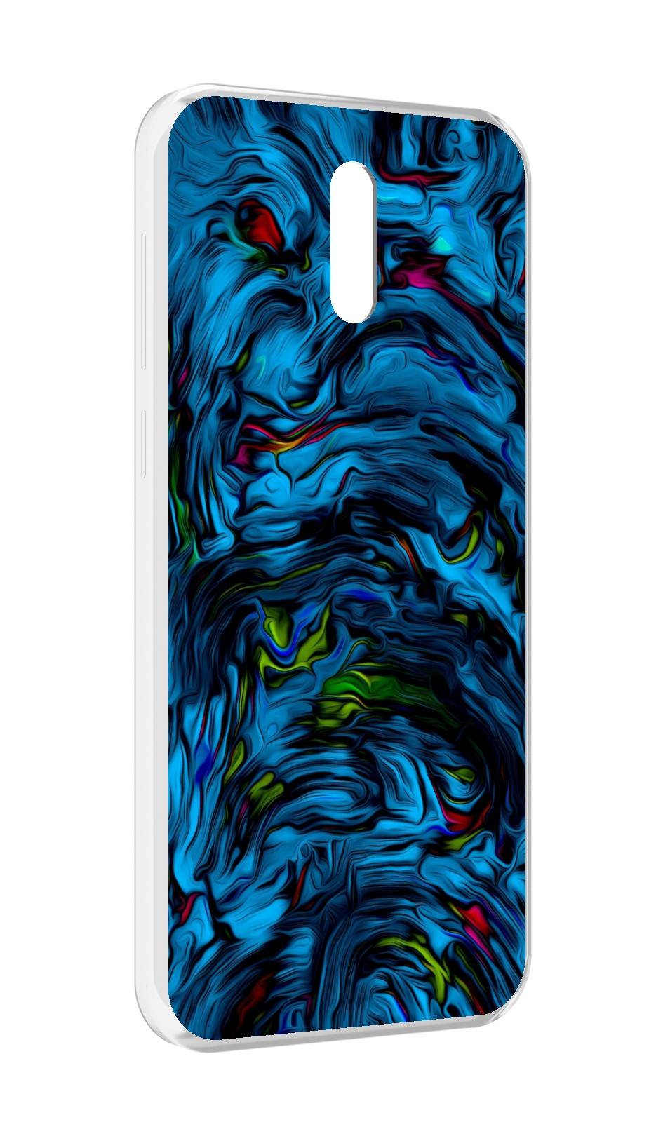 

Чехол MyPads голубая краска в темноте для Alcatel 3L (2019), Прозрачный, Tocco