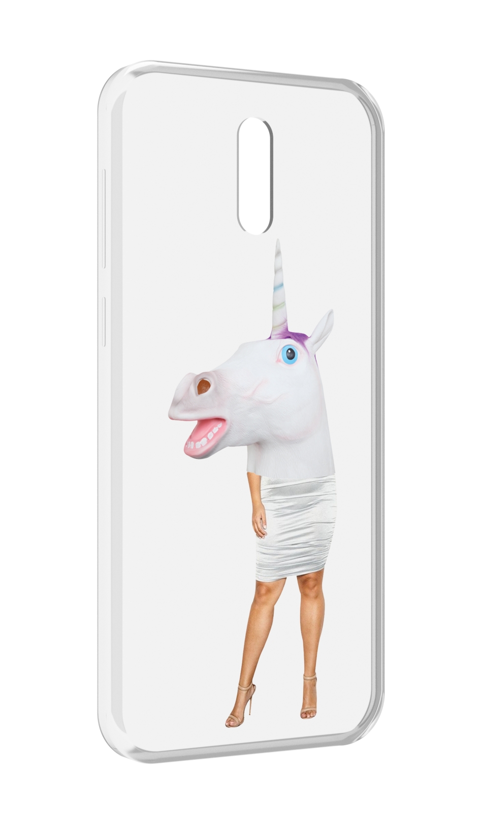 

Чехол MyPads голова-единорога для Alcatel 3L (2019), Прозрачный, Tocco