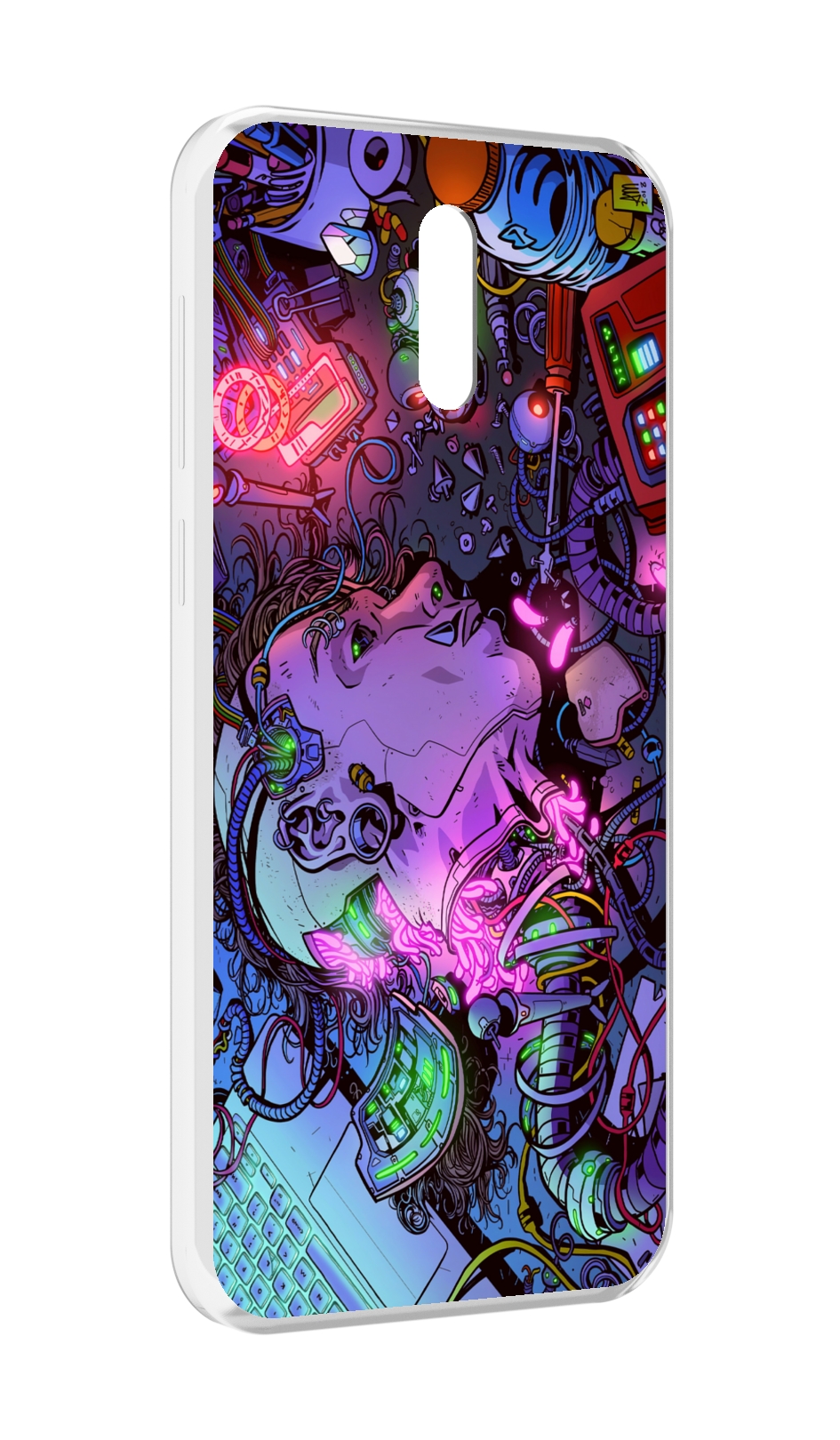 

Чехол MyPads голова робота мультик для Alcatel 3L (2019), Прозрачный, Tocco