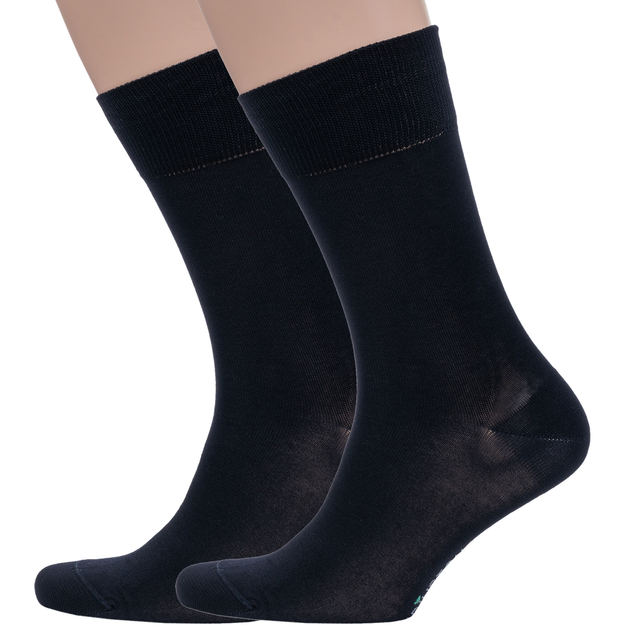 Комплект носков мужских Grinston socks 2-15D3 черных 31, 2 пары черный