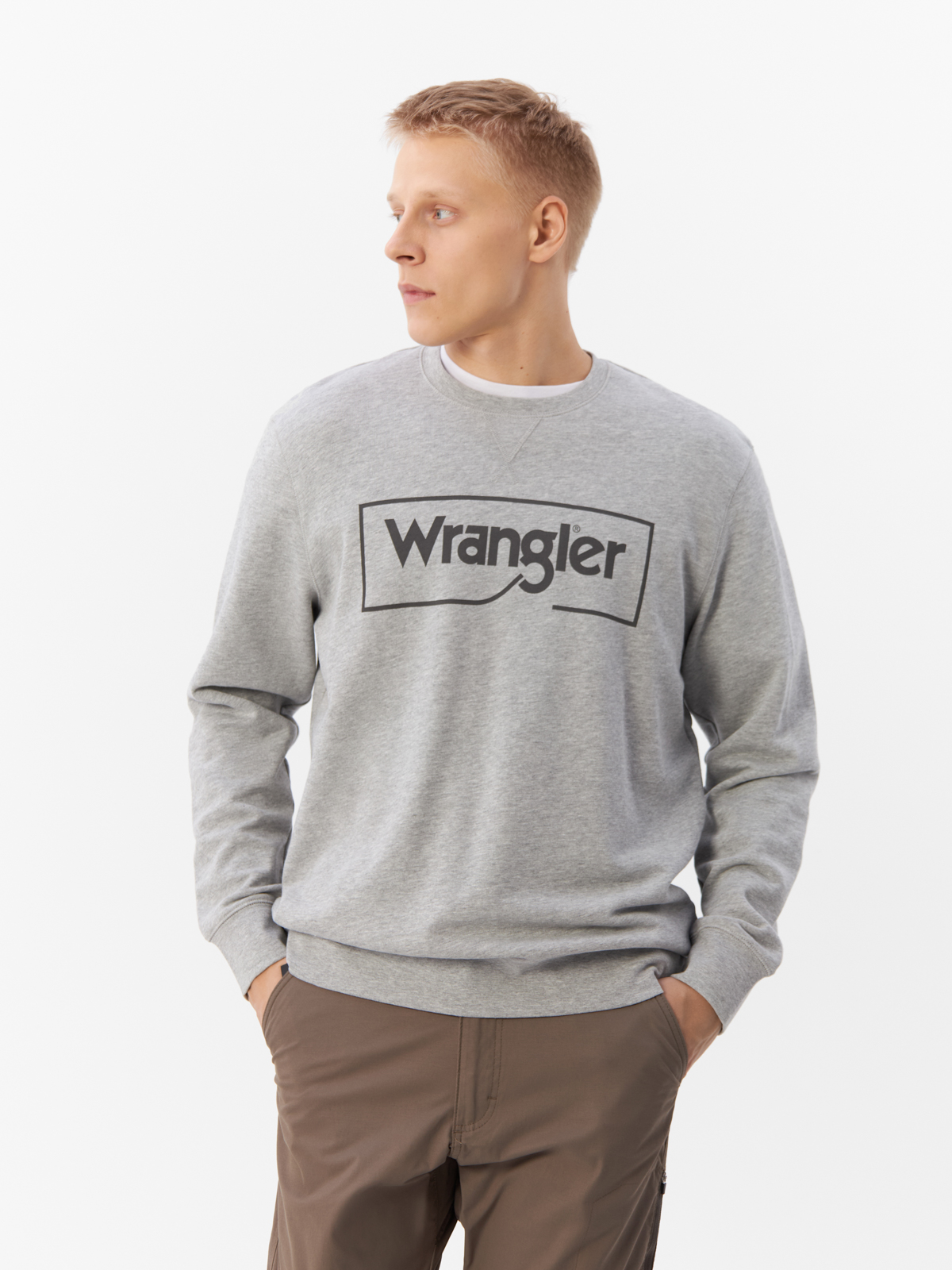 Свитшот мужской Wrangler 018105 серый 2XL