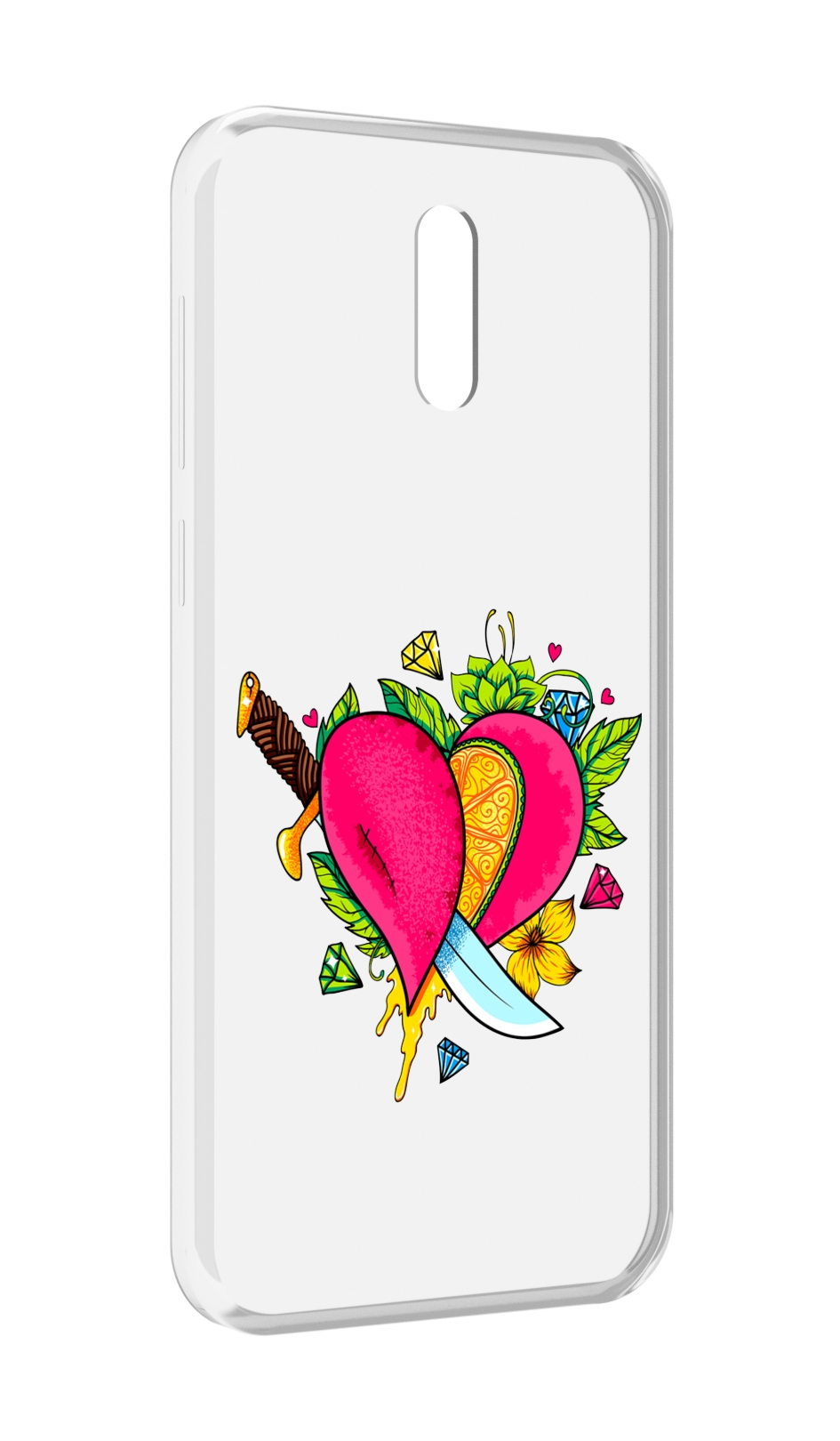 

Чехол MyPads Фруктовое сердце для Alcatel 3L (2019), Прозрачный, Tocco