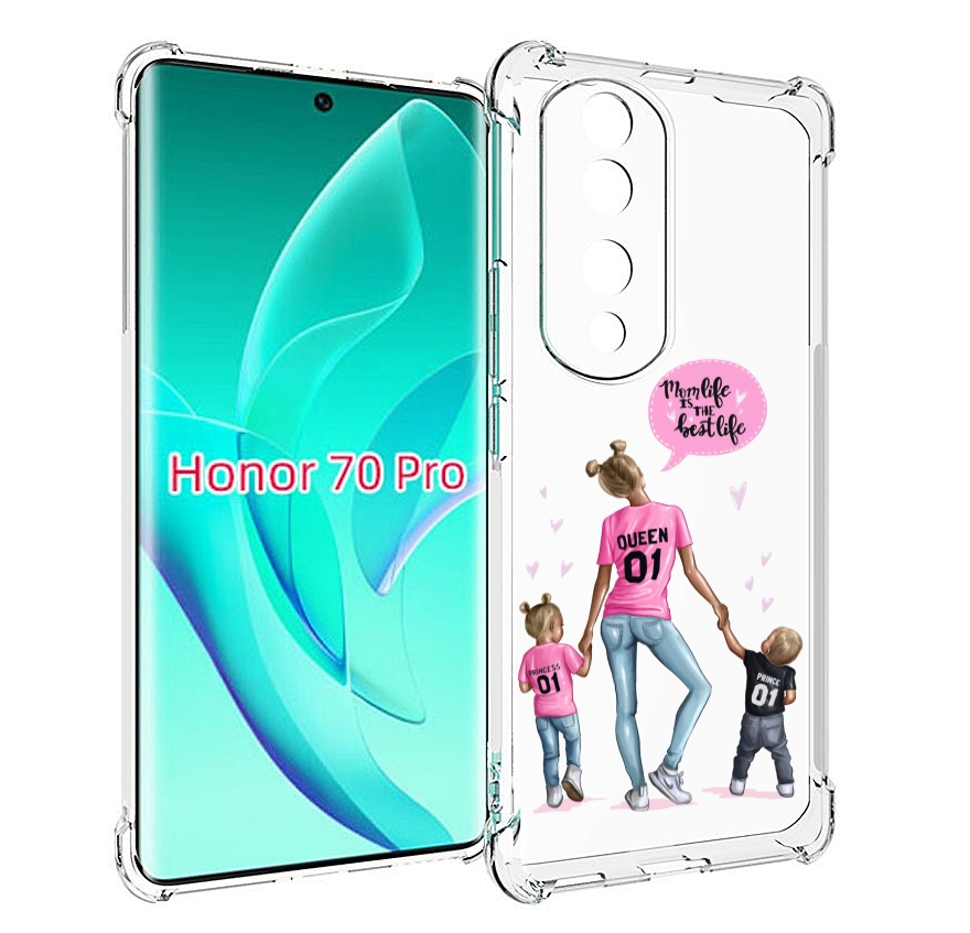 

Чехол MyPads Мама-королева женский для Honor 70 Pro / 70 Pro Plus, Прозрачный, Tocco