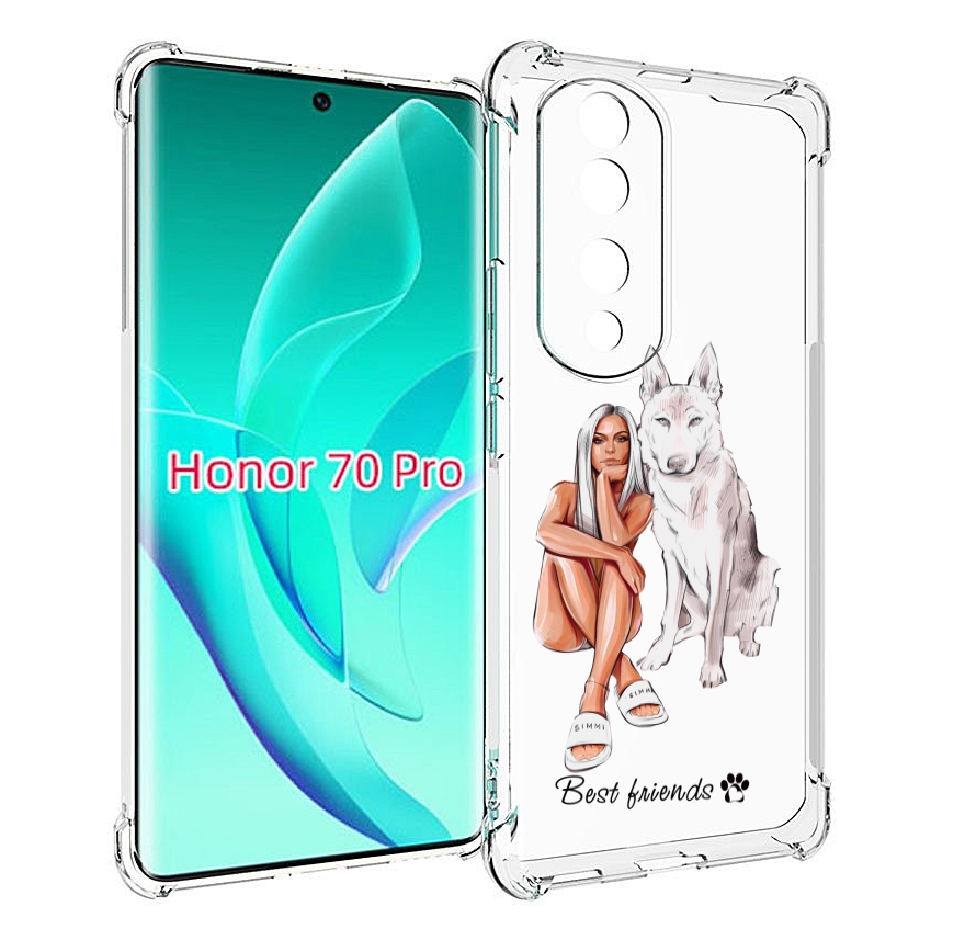 

Чехол MyPads Лучшие-друзья для Honor 70 Pro / 70 Pro Plus, Прозрачный, Tocco