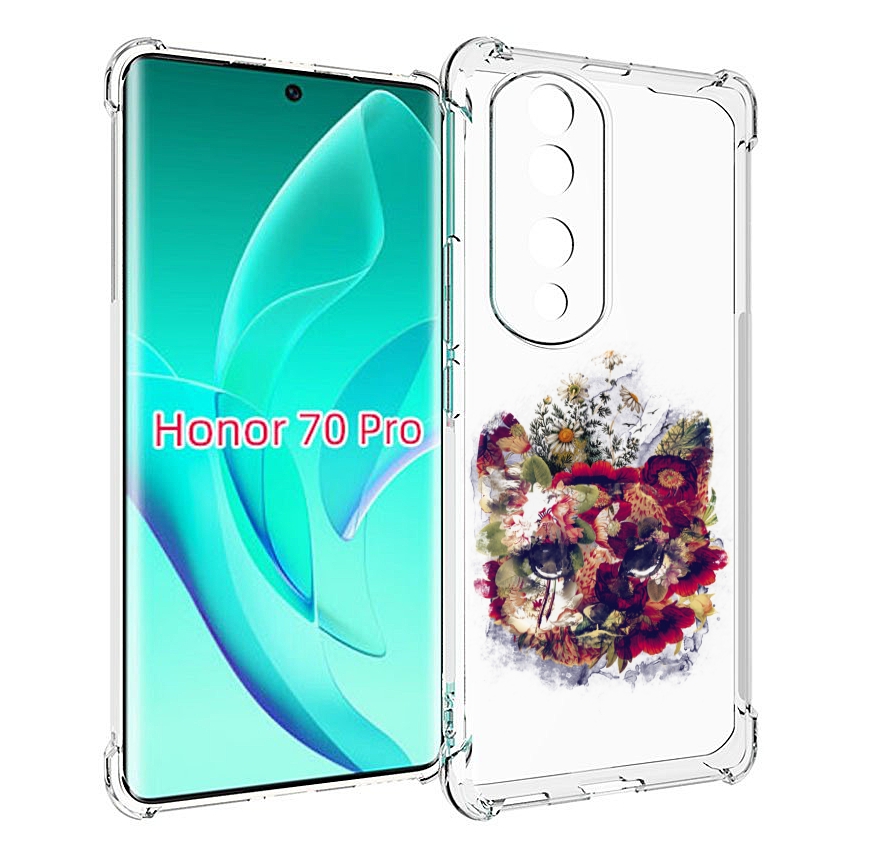 фото Чехол mypads лиса в цветах-2 для honor 70 pro / 70 pro plus