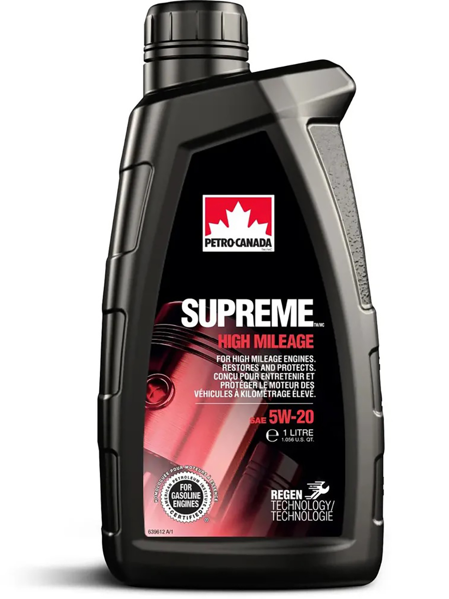 Моторное масло Petro-canada Supreme Synthetic HIGH MILEAGE 5W20 1л