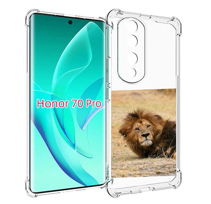 

Чехол MyPads Лев-лежит мужской для Honor 70 Pro / 70 Pro Plus, Прозрачный, Tocco