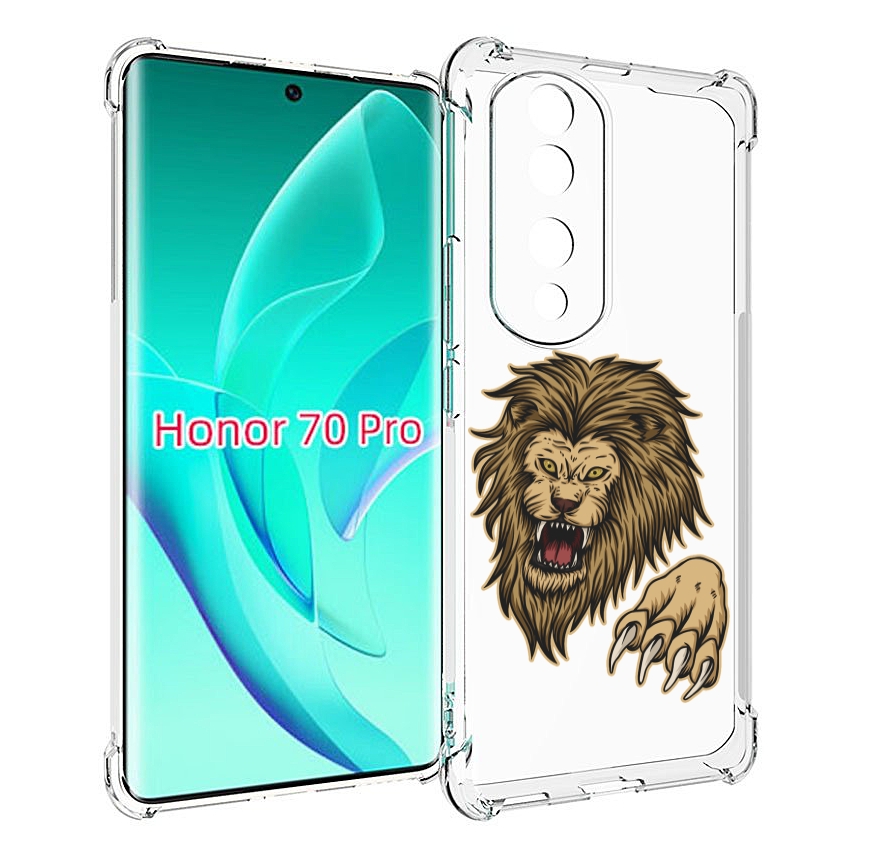 

Чехол MyPads Лев-завоеватель мужской для Honor 70 Pro / 70 Pro Plus, Прозрачный, Tocco
