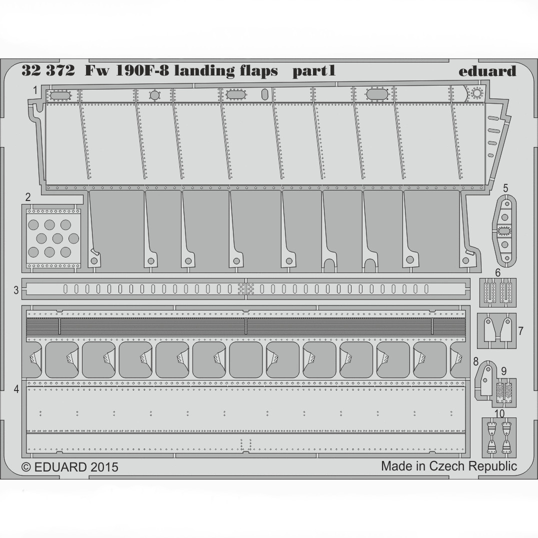 

32372 Eduard 1/32 Фототравление для Fw 190F-8 закрылки, Однотонный, 32372